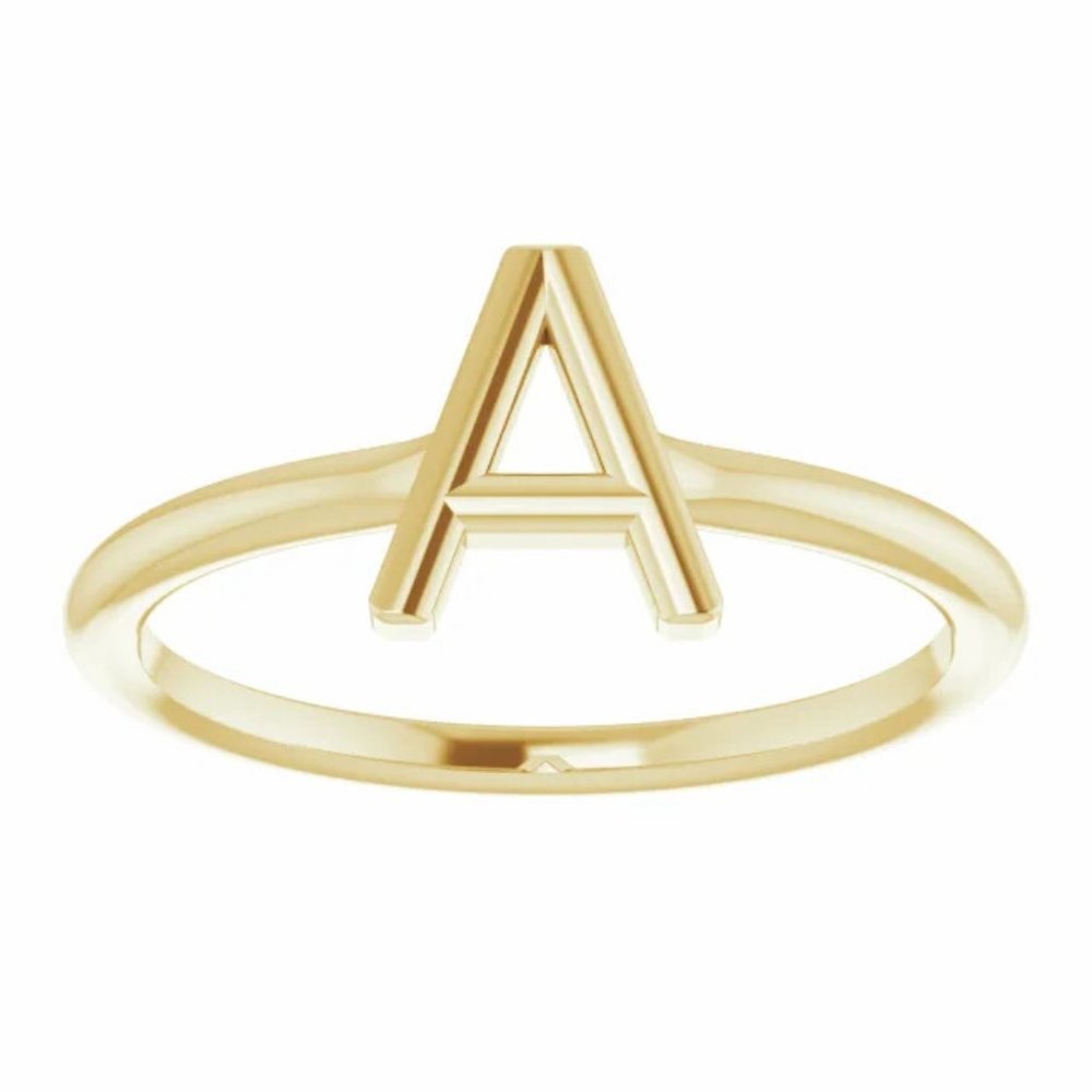 14K INITIAL RING